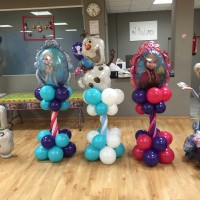 Decoración con globos Frozen