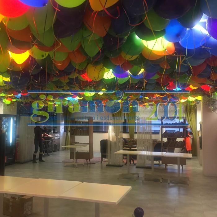 decoración de globos de látex con helio