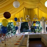 decoración con globos banquetes