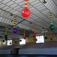 decoración con globos polideportivo