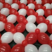 malla de globos para decoración