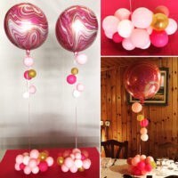 Centros de mesa con globos elegantes
