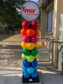 Columnas-pilares personalizables de globos plástico reciclado