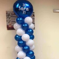 Columnas de globos personalizadas con vinilo para fiestas