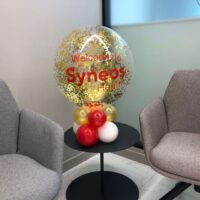 Globo esfera personalizada con confeti